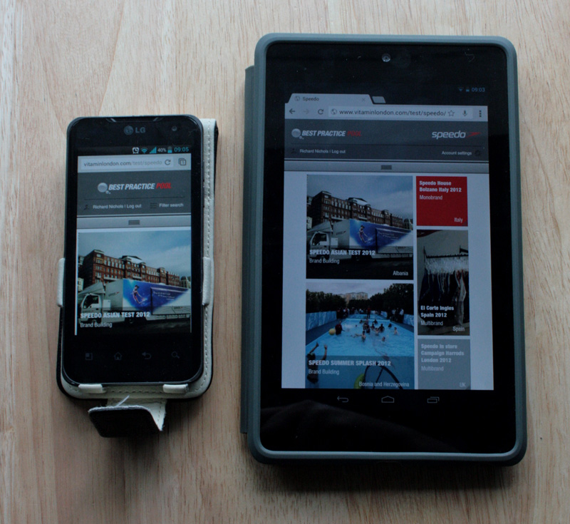 Speedo Best Practice Pool on mobile devices